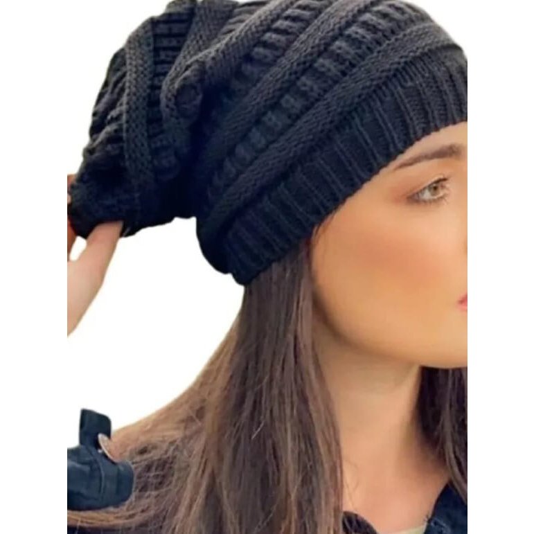 Touca Gorro de Lã Beanie caído Masculino Feminino Unissex Quentinha Outono Inverno Frio