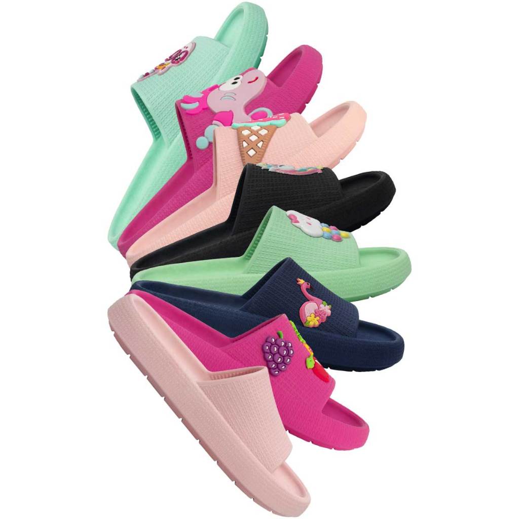 Kit 2 Pares Chinelo Nuvem Infantil Menino Menina Sandália Slide em Oferta na Shopee