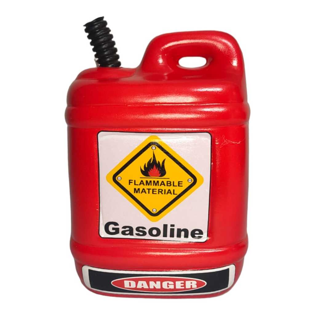 Cofre Decorativo Galao De Combustível Vermelho De Ceramica