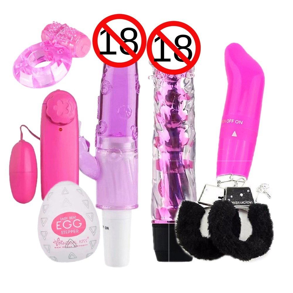 Kit Sex Shop Vibrador Personal+Vibrador Coelho+Vibrador Golfinho+Vibrador Bullet+Anel Peniano+OVO+Algema em Oferta na Shopee