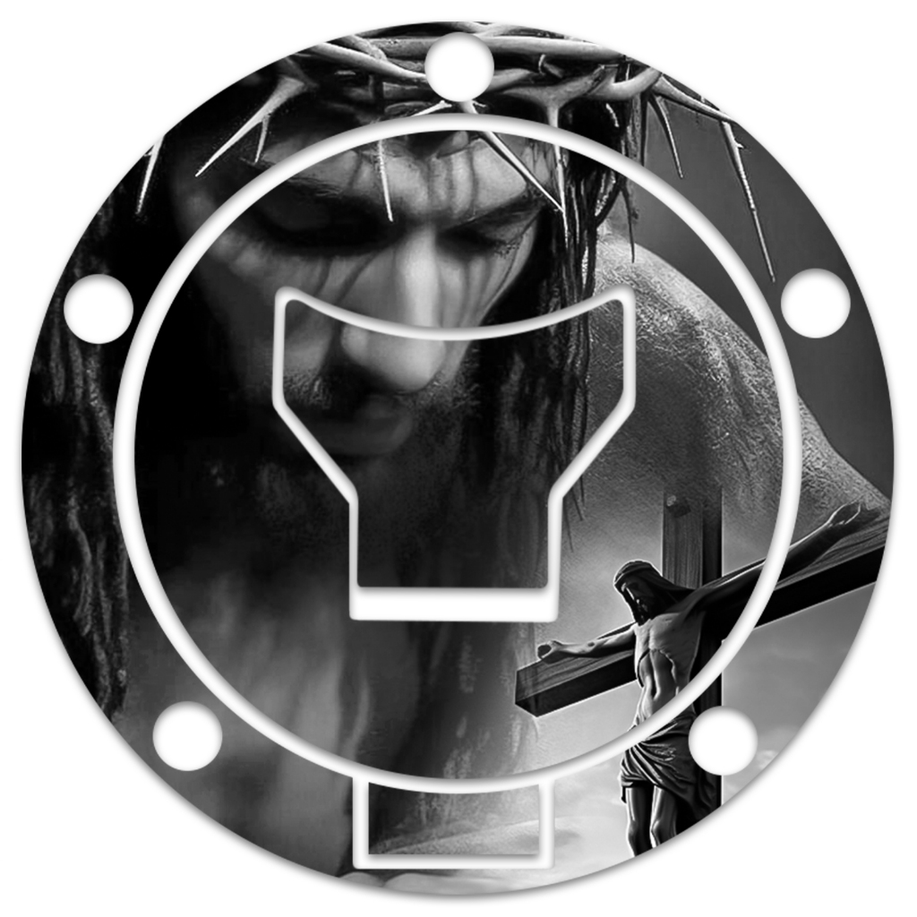 Adesivo Tampa Tanque Moto CG Titan Start Fan 160 Sticker Jesus Cristo Cruz Moto
