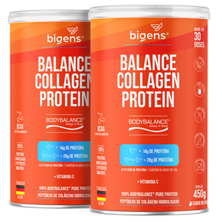 BIGENS KIT 2X BALANCE COLLAGEN PROTEIN 450G NEUTRO em Oferta na Shopee