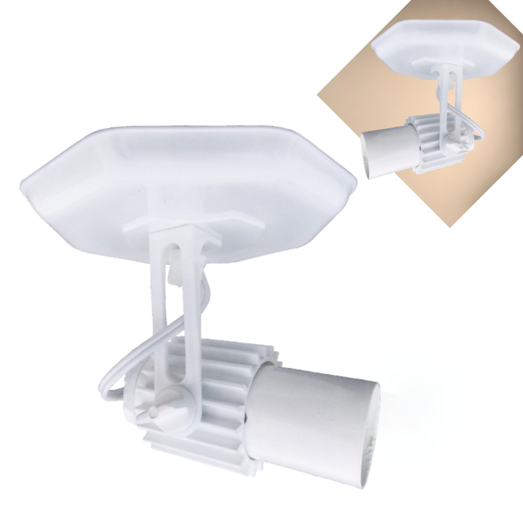 Spot Luminaria Simples Branco Aletado Articulado Sobrepor Teto Iluminação em Oferta na Shopee
