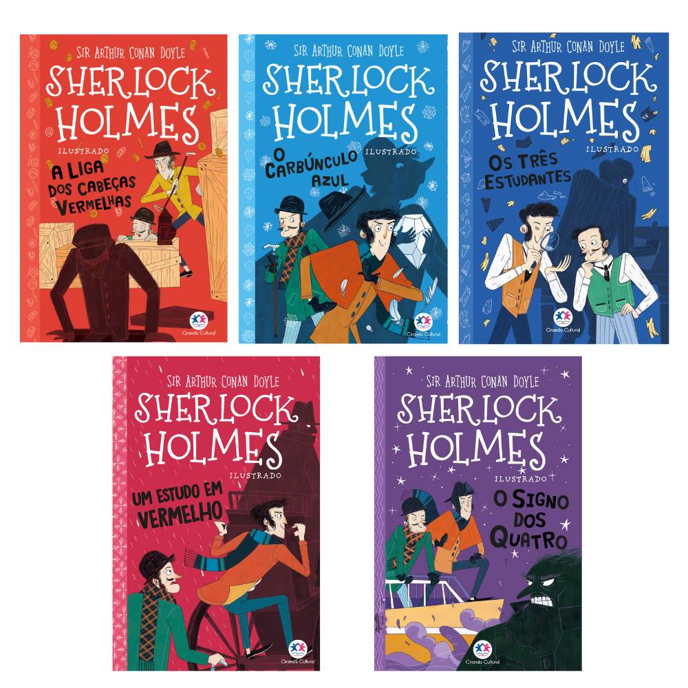 KIT Livros- Sherlock Holmes ilustrado ||