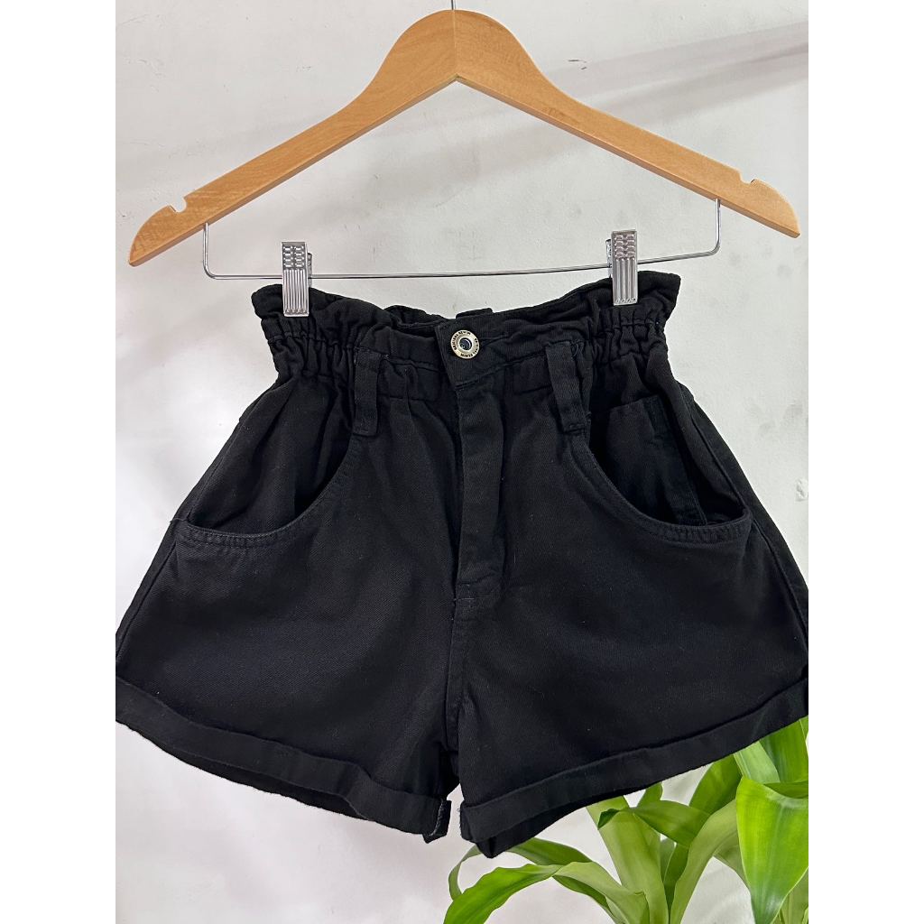 Short jeans cintura elastico sem lycra colorido em Oferta na Shopee