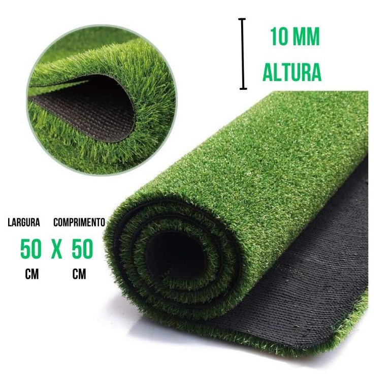 Grama Sintética Nacional Kapazi - Grama alta 10mm de altura - Ideal para Jardins  em Geral.