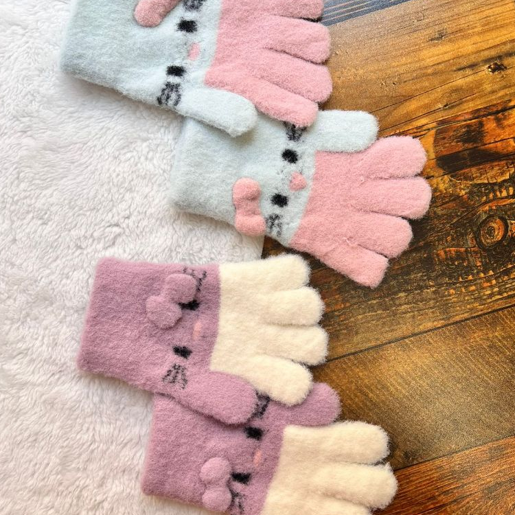 Kit 2 Pares Luva Infantil Térmica Menina Hello Kitty Gatinho