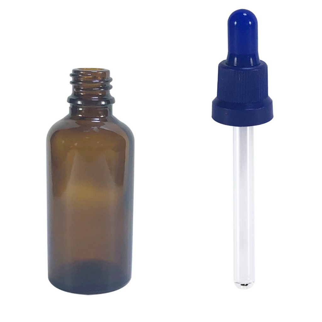 Conta Gotas de Vidro Ambar 50ml