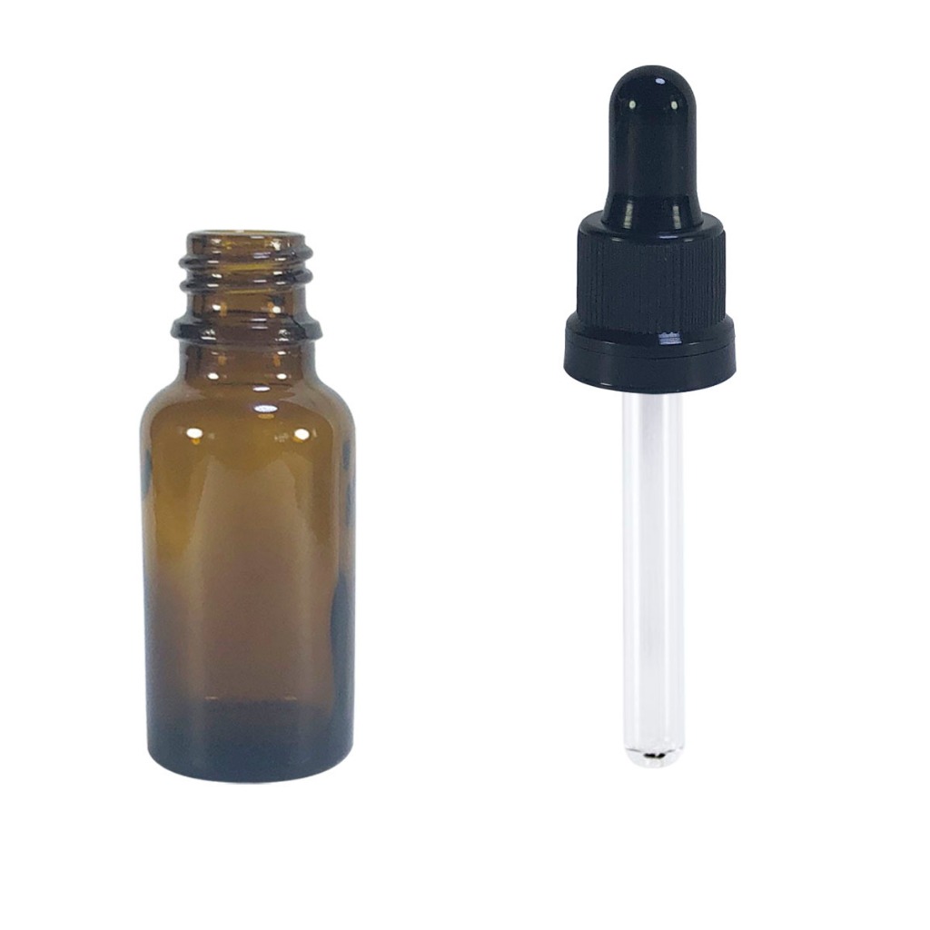 Conta Gotas de Vidro Ambar 20ml