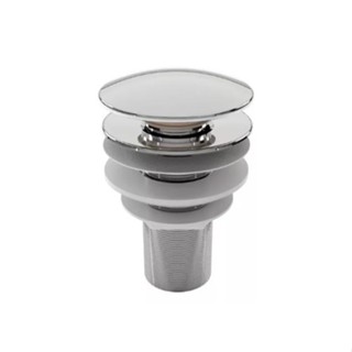 Válvula Click ABS Com Tampa Inox Para Cubas Porcelana e Vidro - Ralo click para cuba em Oferta na Shopee