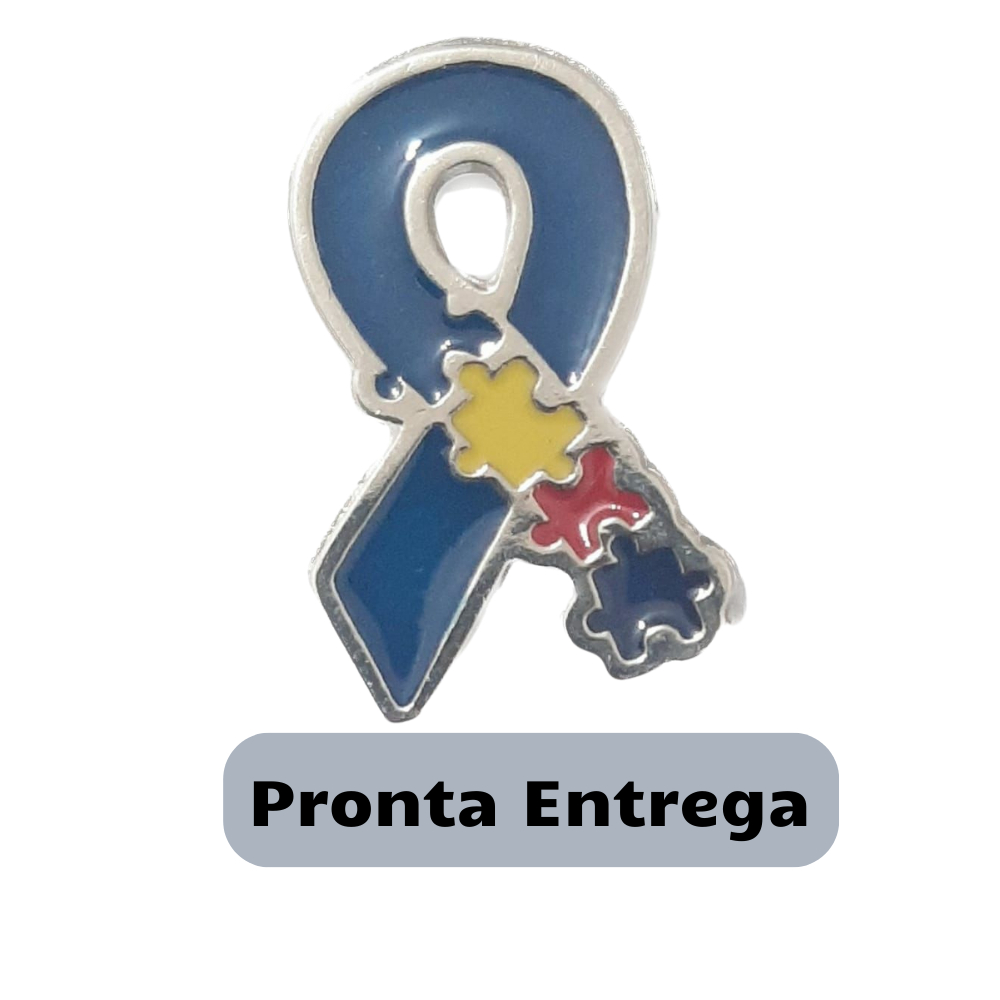 1 Un Laço Pin Broche Boton Campanha Conscientização Autismo