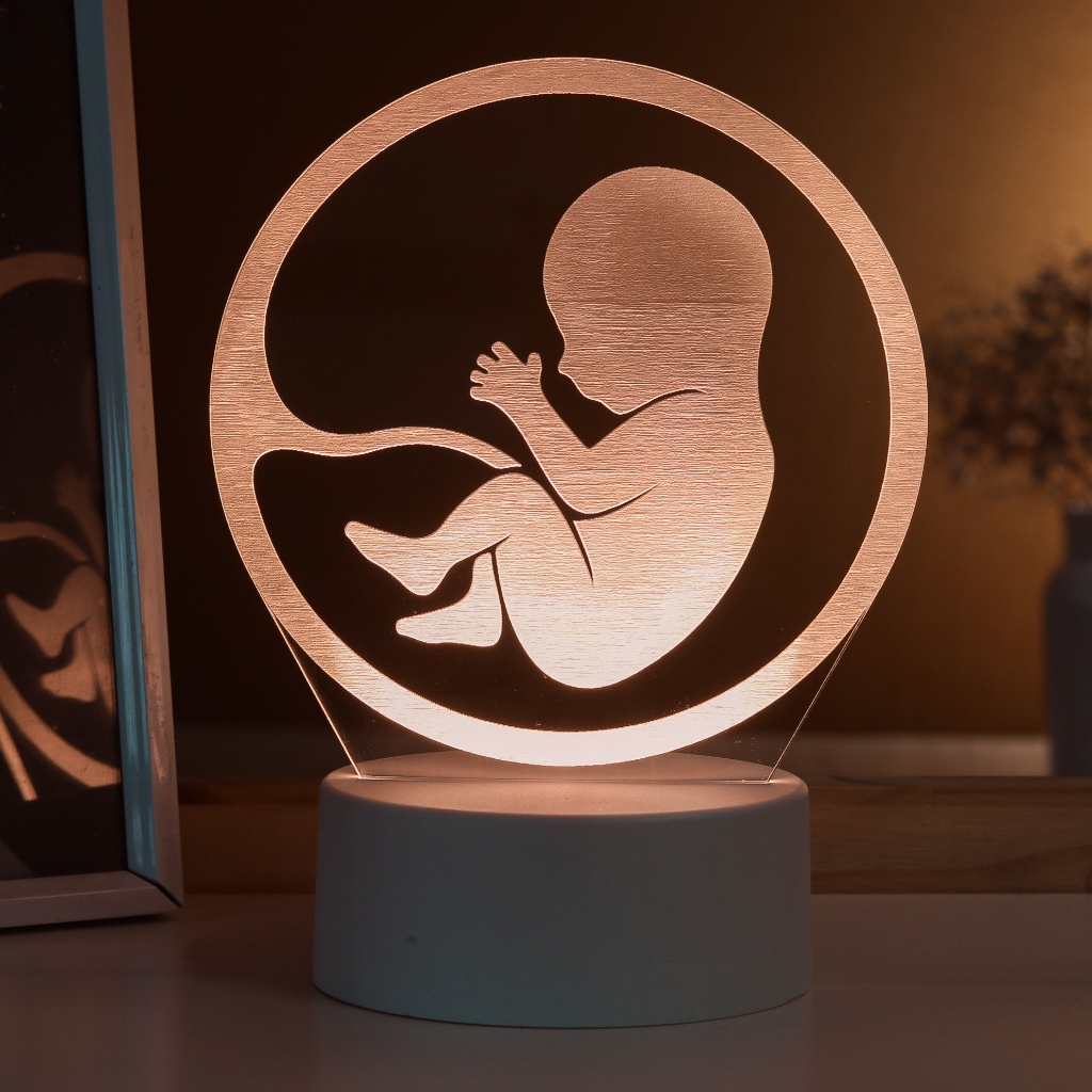 Luminária LED 3D de Mesa / Luz Noturna Presente Criativo / Decoração - feto, bebê, medicina
