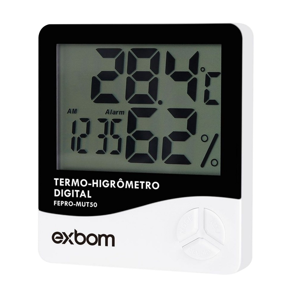 Termo-Higrômetro Digital sem sensor externo para Medição de umidade e temperatura FEPRO-MUT50 EXBOM