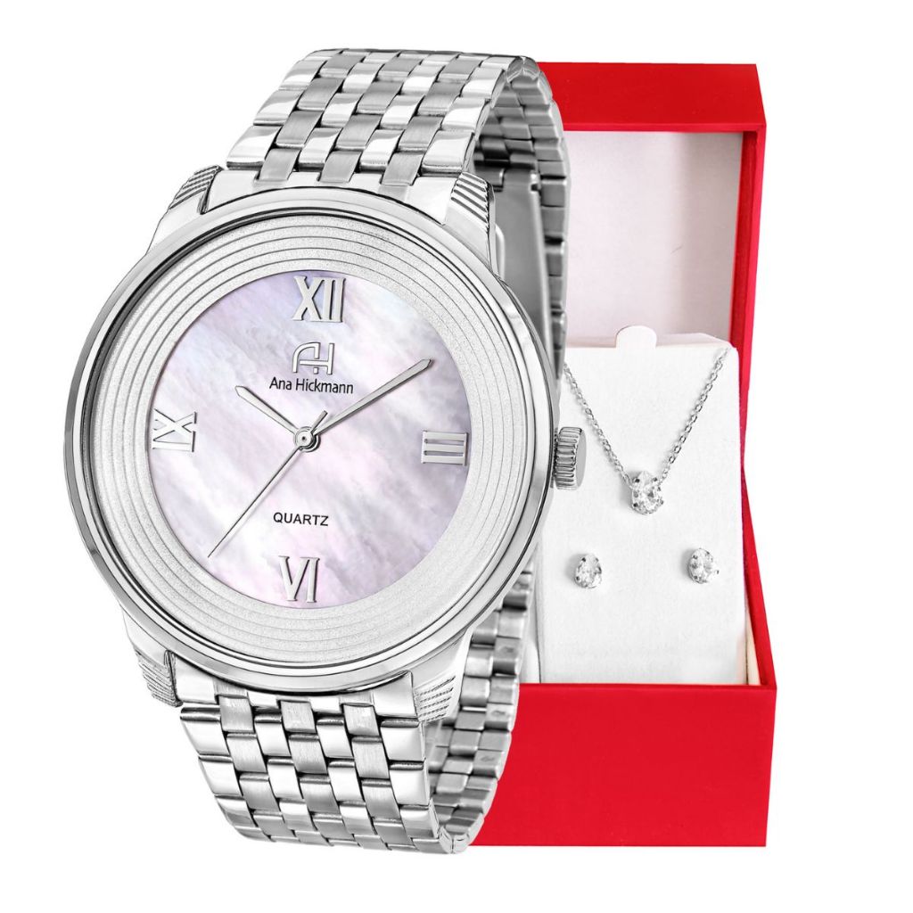 Kit Relógio Feminino Champion Ana Hickmann Analógico A Prova D'Àgua Prata Original Presente Moda Gift Aniversário Tendência Estilo Mulher Esposa Namorada Mãe Barato AH28919Q - Watches