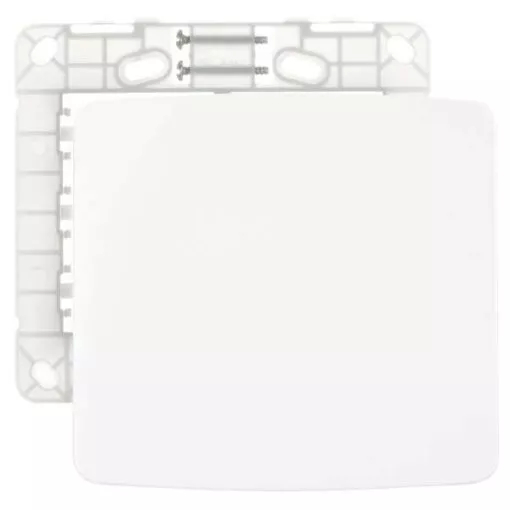 Conjunto Placa Espelho Moldura Tampa 4x4 Cega B3 - MarGirius Branco