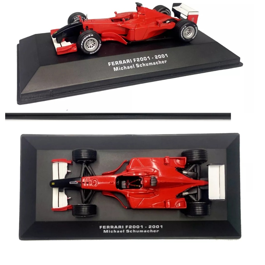 MINIATURA - ESCALA 1:43 - FÓRMULA 1 - MICHAEL SCHUMACHER - FERRARI F2001- 2001 (COM FASCÍCULO)