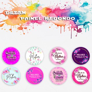 Painel Redondo Decorativo Tematico Dia da Mulher Empoderamento Evento Malha Sublimada em Oferta na Shopee