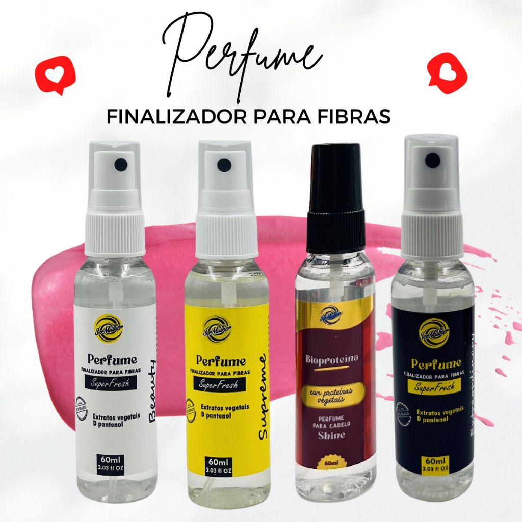 Perfume Finalizador Para Cabelo Orgânico Bio Fibra e Sintéticos Ser Mulher