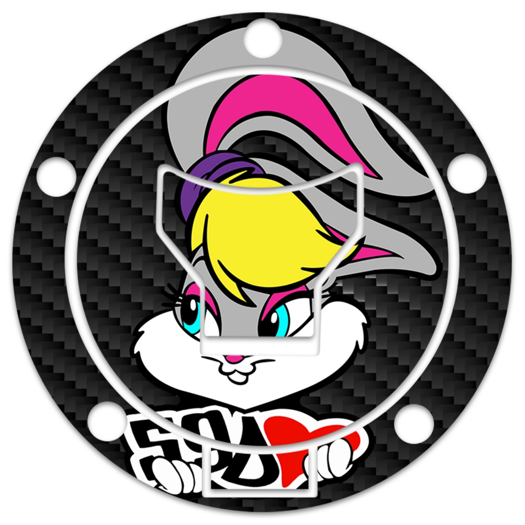 Adesivo Vinil Tampa Tanque CG Titan Start Fan 160 Lola Bunny 59d 59 D Menina Coelha Moto