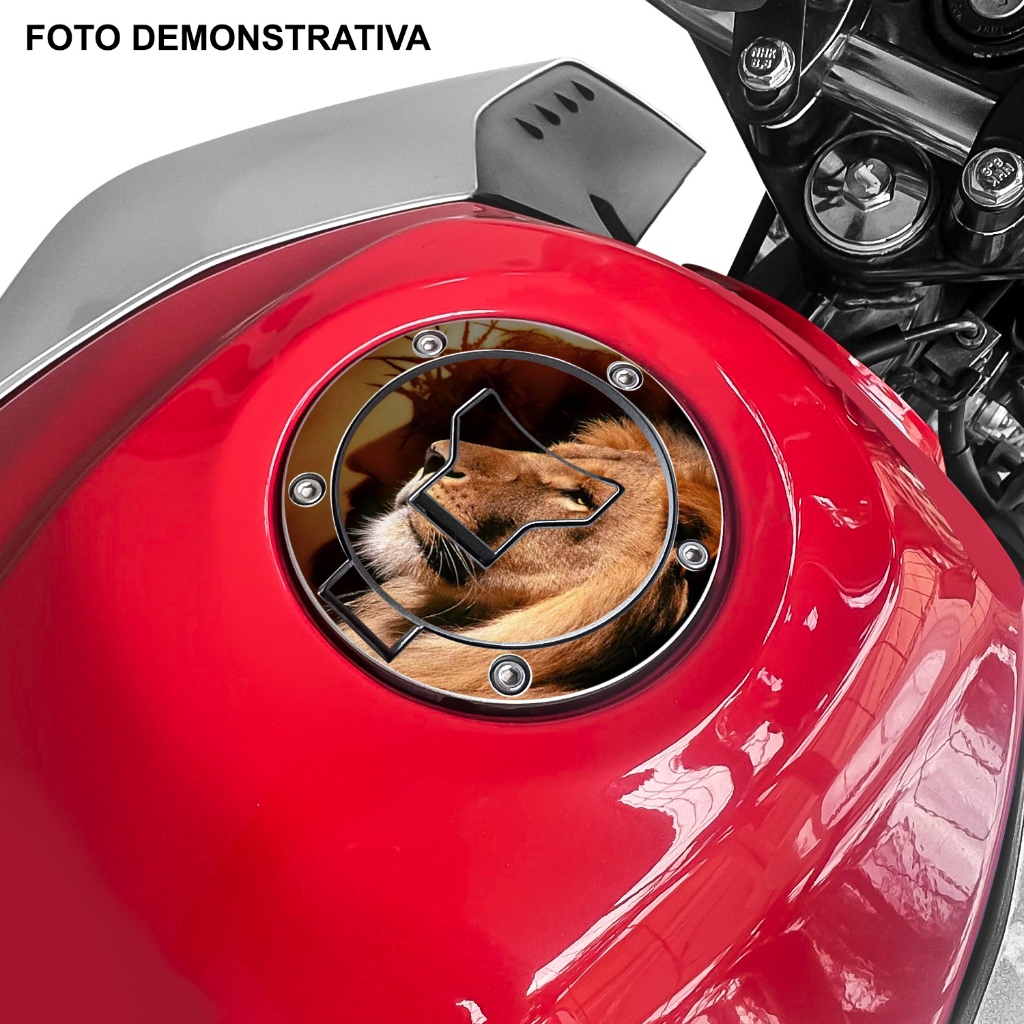 Adesivo Tampa Autocolante Vinil Tanque CG Titan Start Fan 160 Leão Jesus Cristo Moto · foto 2