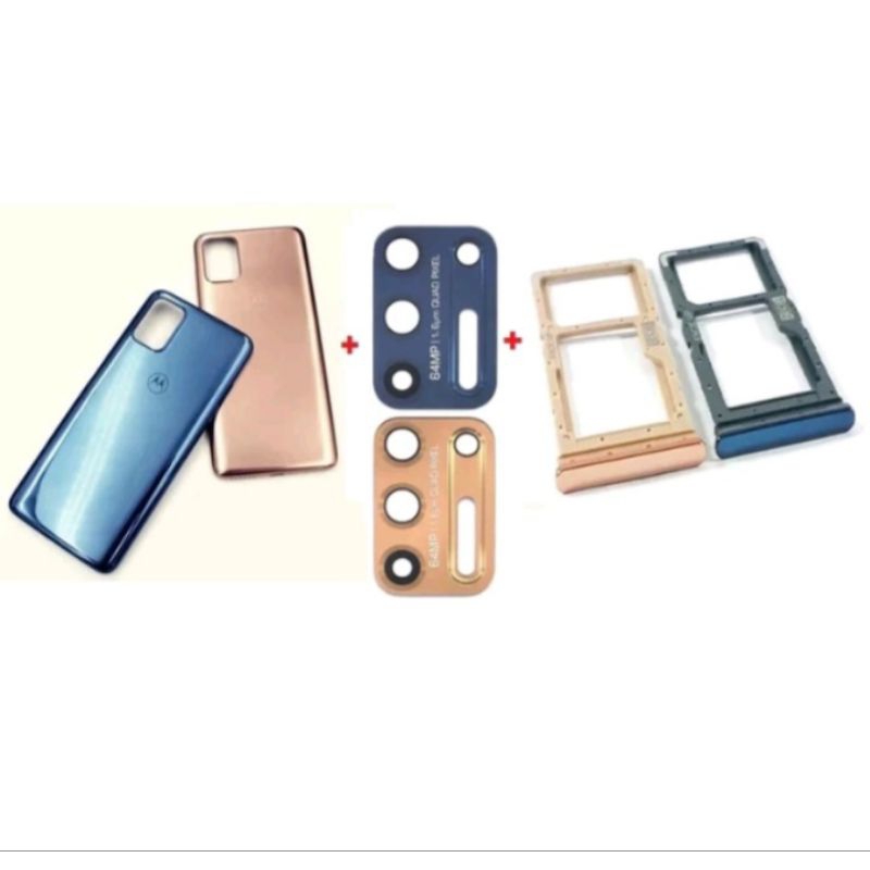 kit tampa traseira + botão externo + lente + gaveta moto g9 plus novo em Oferta na Shopee
