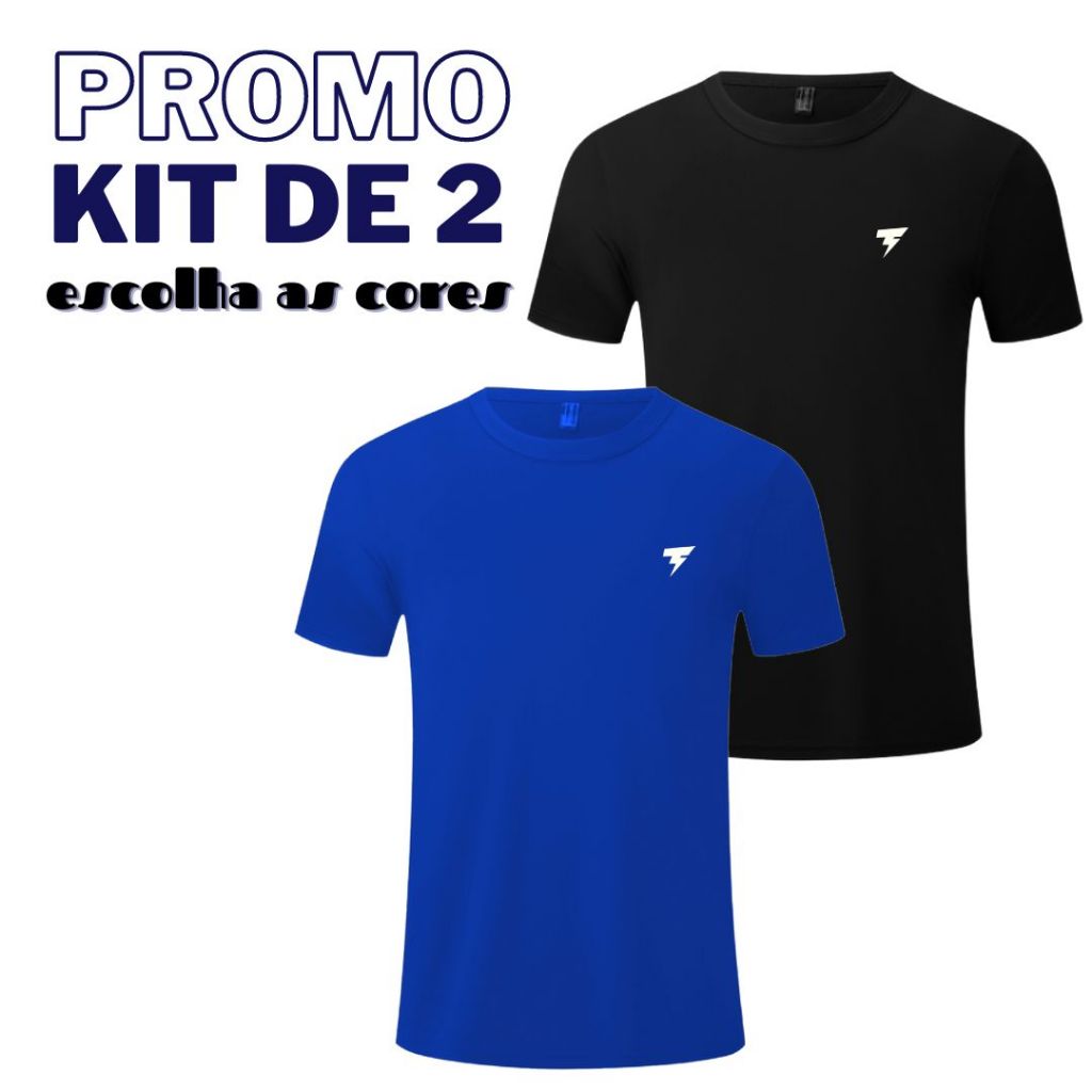 PROMOÇÃO 2 Camisa Masculina Manga Curta Proteção uv 50+Segunda Pele Camiseta Termica Malha Fria Fitness Treino Academia