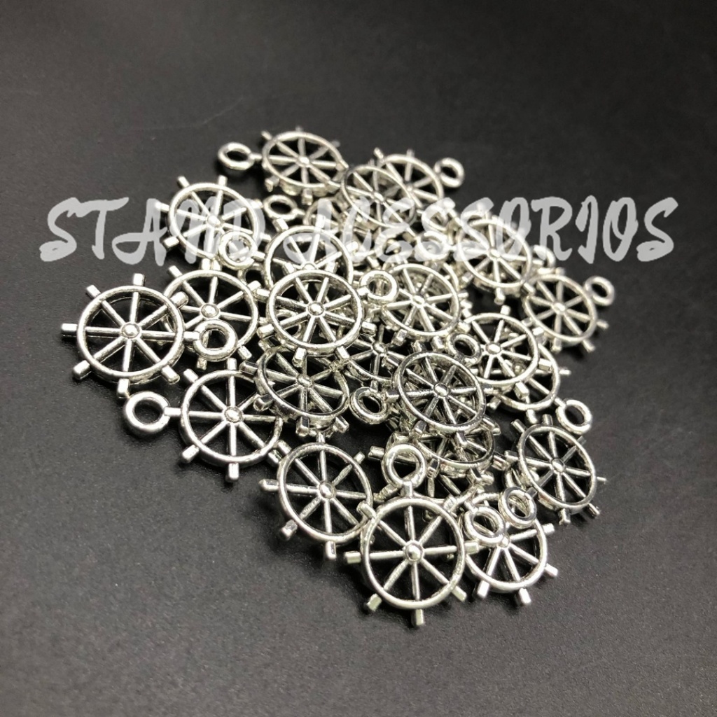 Pingente de Volante Embarcação em metal com 20g aprox 27 peças em Oferta na Shopee