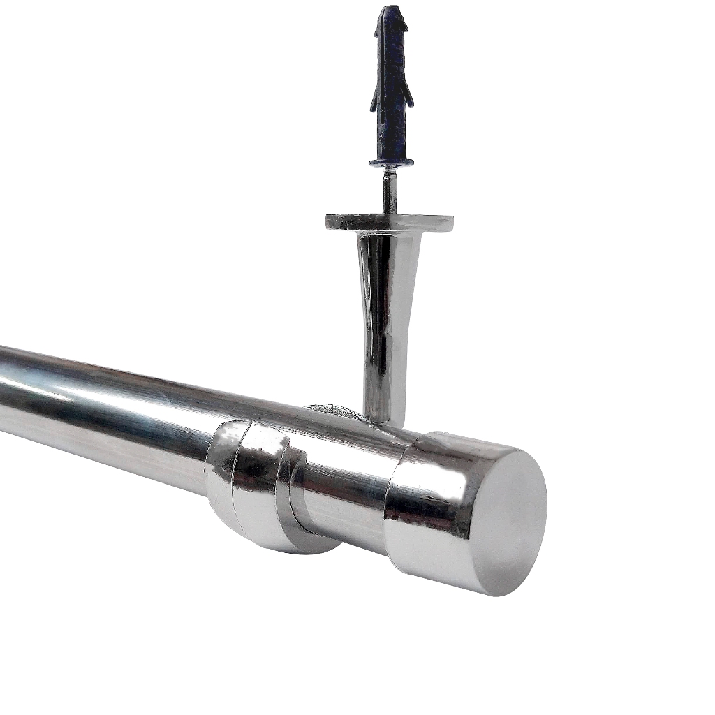 Varao Cortina 28mm 2,40m Com Suporte de Teto Varão Cortinas Sanca Cortineiro Trilho em Oferta na Shopee