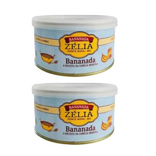 Kit Com 2 Bananada Cremosa Sem Açúcar Lata 400g - Zélia em Oferta na Shopee