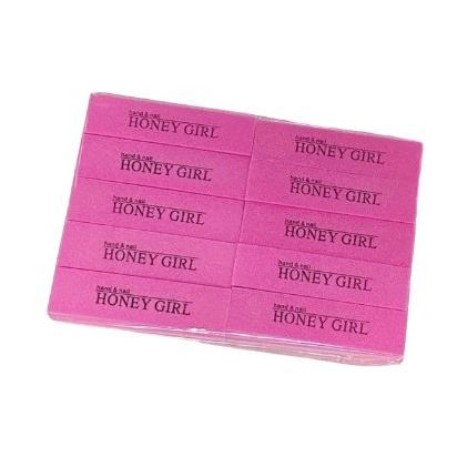 Kit 10 Lixas Honey Girl Bloco Fecha Poro Polir Para Unhas Em Gel