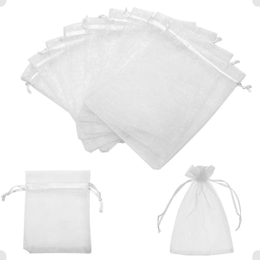 50 Saquinhos De Organza 15x20 Saco Branco Lembrancinha Festa em Oferta na Shopee