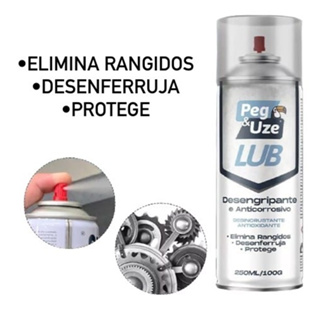 Desengripante Óleo Lubrificante Antiferrugem Anticorrosivo Multiuso 250ml spray Peg&Uze em Oferta na Shopee