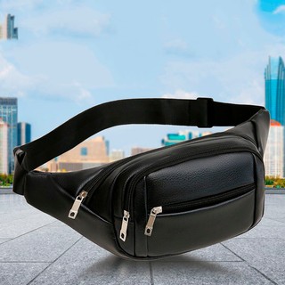 Pochete Couro Masculina Casual Bolsa De Ombro Transversal