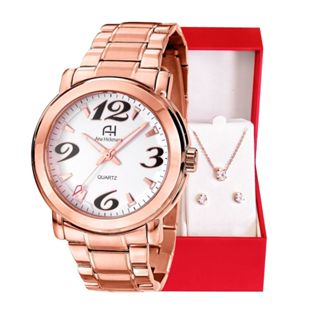 Kit Relógio Feminino Champion Ana Hickmann Rosé À Prova D'Água AH28802Z – Presente Elegante e Original para Mulher. em Oferta na Shopee