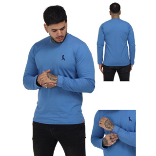 Camiseta Manga Longa Masculina Manga comprida camisa meia estação em Oferta na Shopee