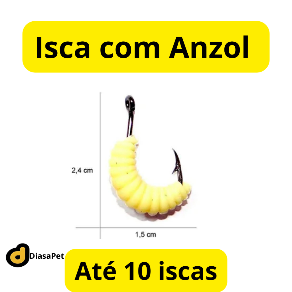 Isca com Anzol Chinu para Pesca mais Vendido