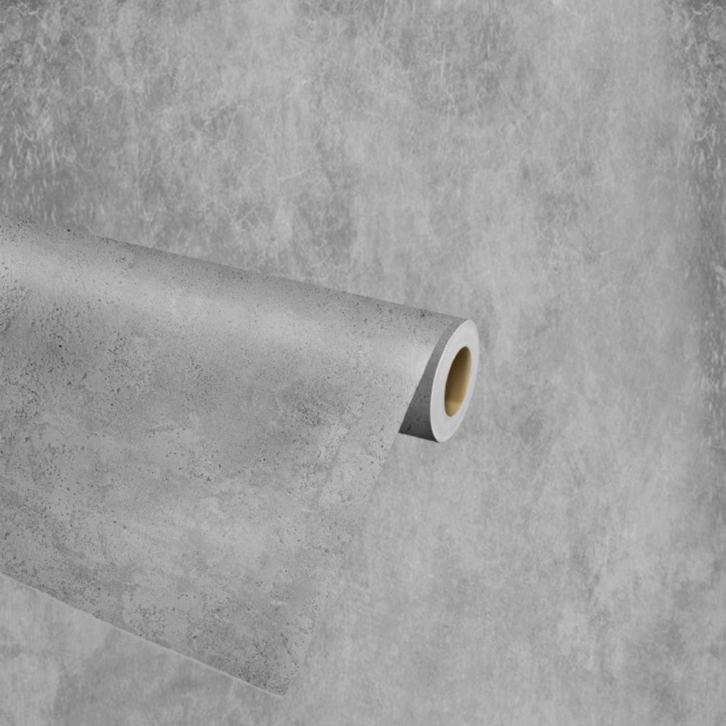 Papel de Parede Cimento Queimado Adesivo Vinílico Premium Sala Quarto Escritório 5 metros x 45cm