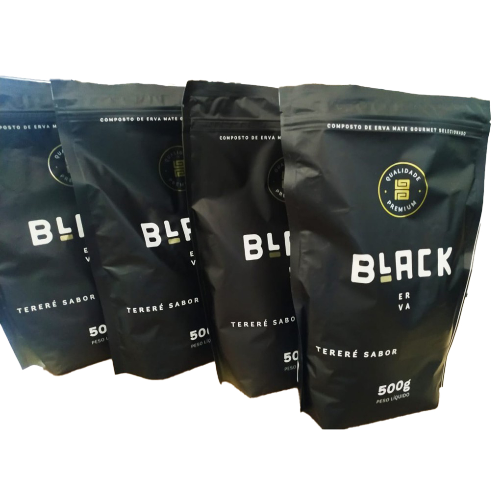 COMBO 4 pacotes de Erva mate para terere Black Erva com 500g*ESCOLHA OS SABORES E NOS ENVIE NO CHAT*