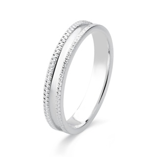 Aliança de Prata 925 Detalhada 3mm em Oferta na Shopee