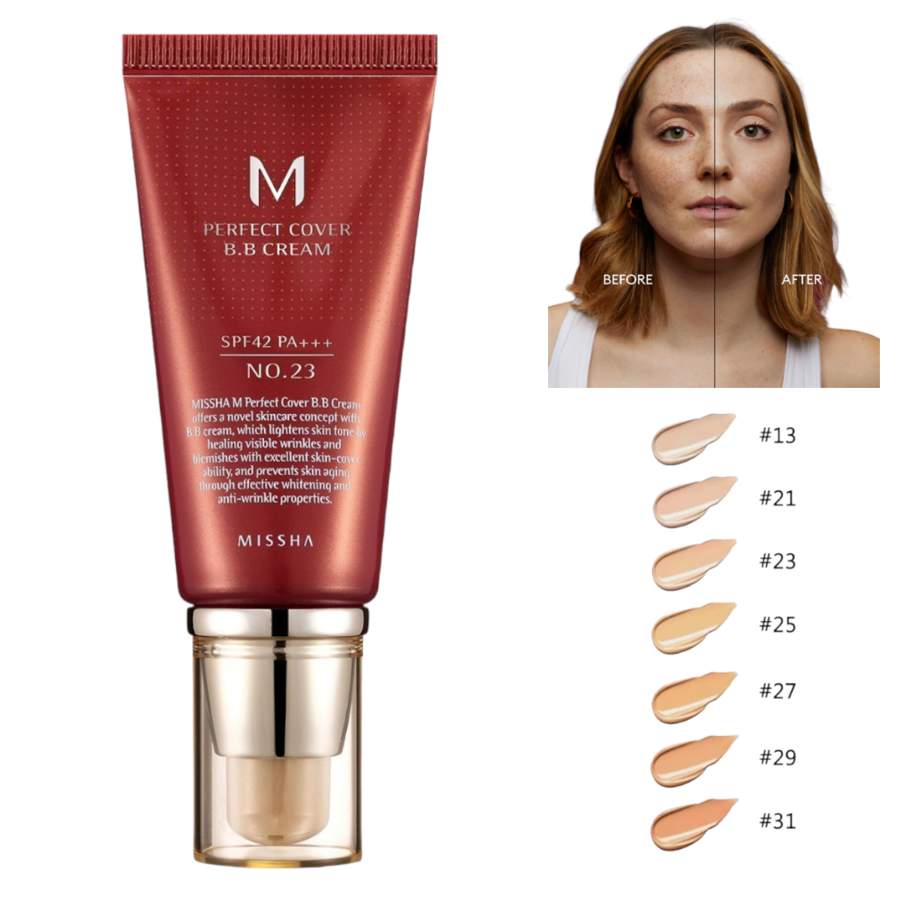 Base Facial Liquida BB Cream Missha M Perfect Cover Original 50ml Lacrado