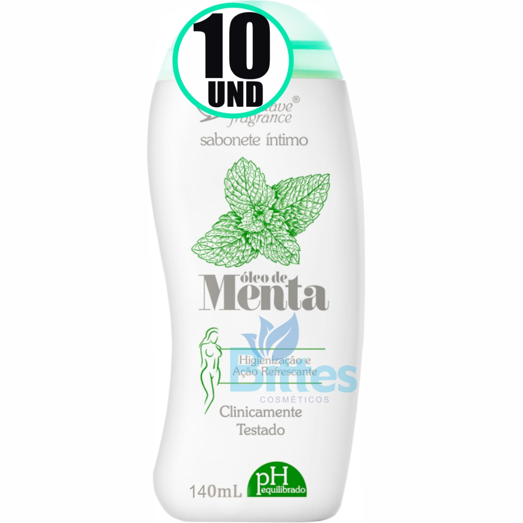 10 SABONETE ÍNTIMO ÓLEO DE MENTA SUAVE FRAGRANCE 140ML