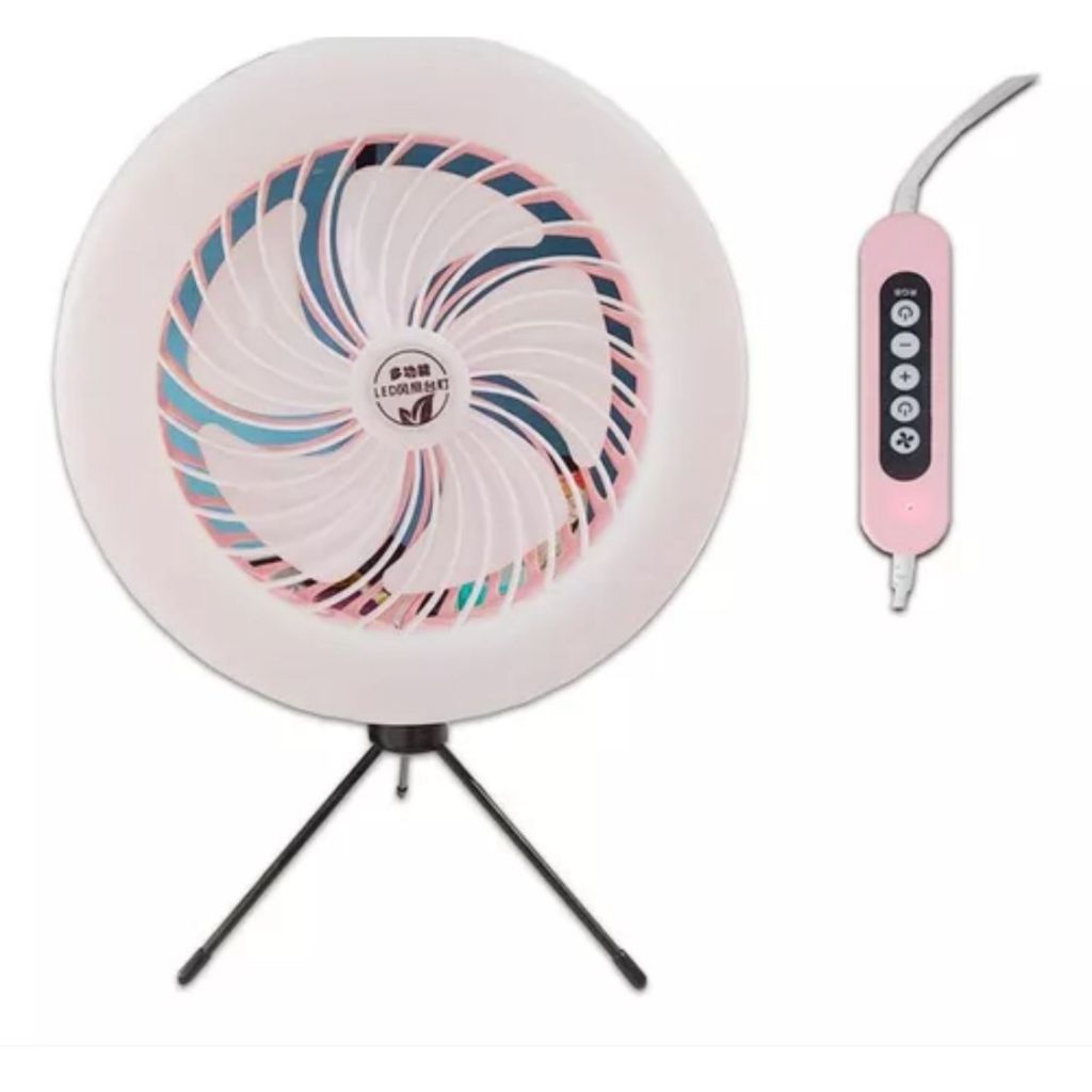 Ventilador Portatil De Mesa Com Led Cores Diversas Via Usb