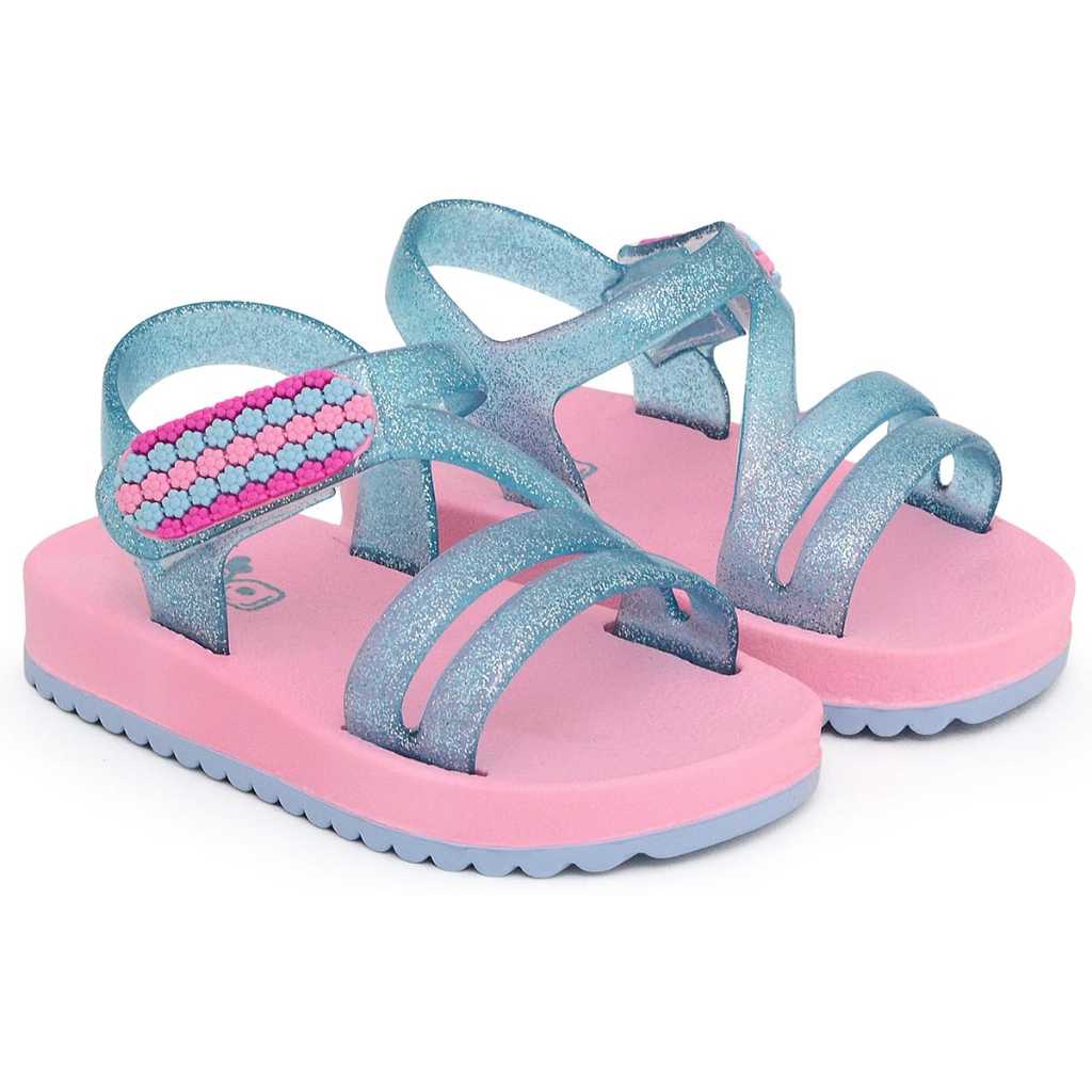 Sandália Infantil Papete Birken Velcro Feminina Menina Bebê Macia Confortável Lançamento