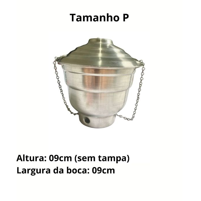 Imagem Turibulo incensário De Alumínio PEQUENO Defumador casas e apartamentos