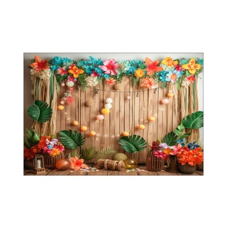 Fundo Fotográfico 2,20 x 1,50 - Flores Tropicais 132 em Oferta na Shopee