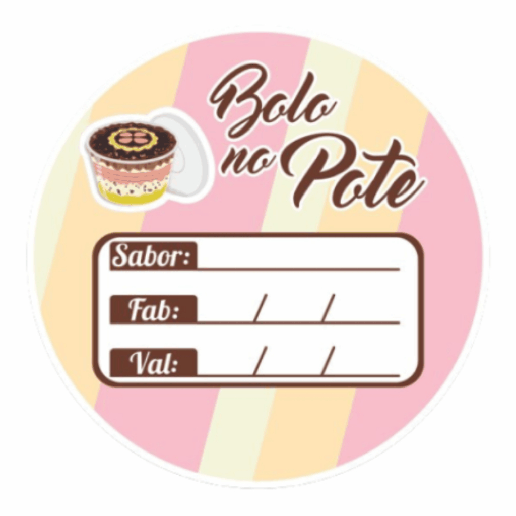 50 100 150 200 UNIDADES ADESIVO ETIQUETA TAG REDONDO 3,5 CM  BOLO DE POTE MODELO 2 A PROVA DE AGUA  AUTO ADESIVA UNIDADES PARA EMBAGENS CAIXAS SAQUINHO PAPEL TERMICO POTES E POTES DE GELADEIRA em Oferta na Shopee