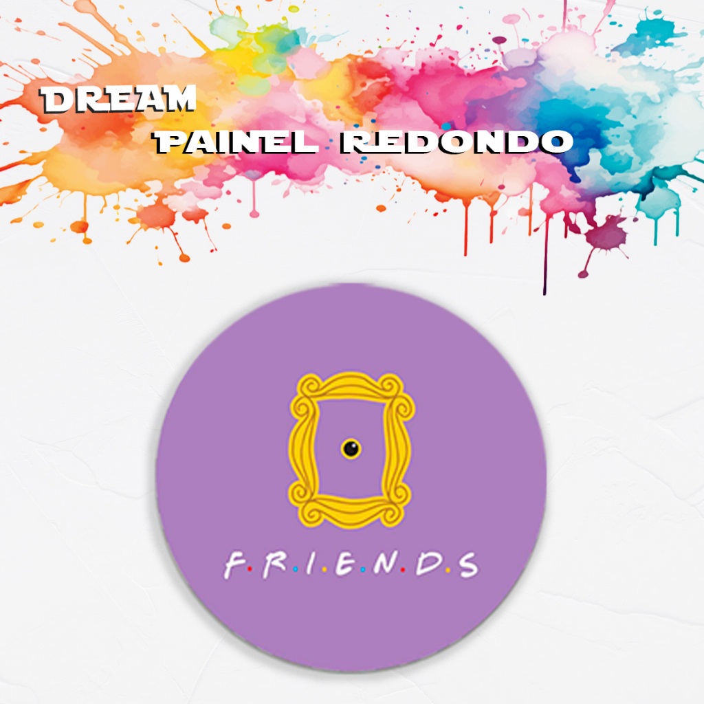 Capa Para Painel Redondo Temático Friends Seriado Sitcom Decoração Aniversario Festa Evento Cenário Fotográfico Tecido