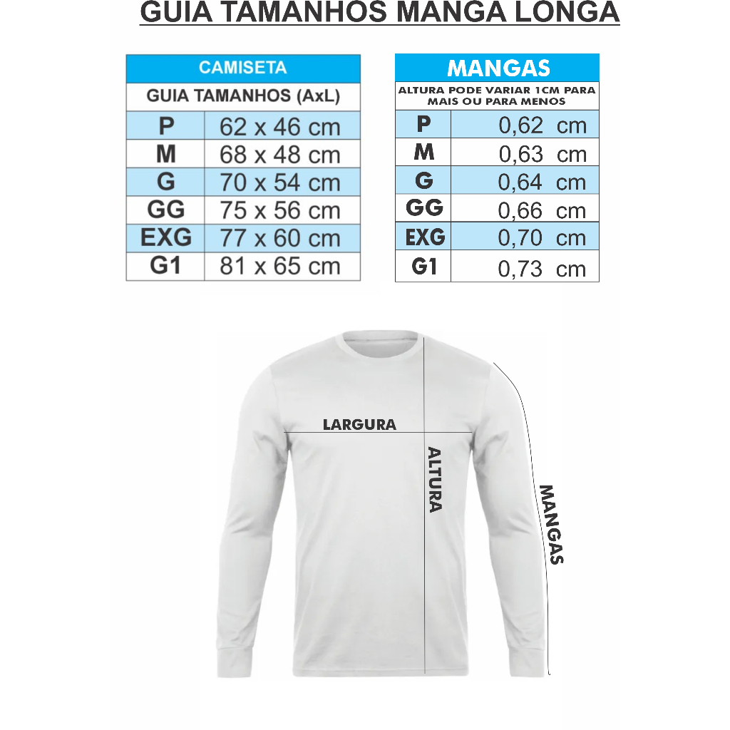 Camiseta Manga Longa Branca Cinza Mescla 100% Poliester