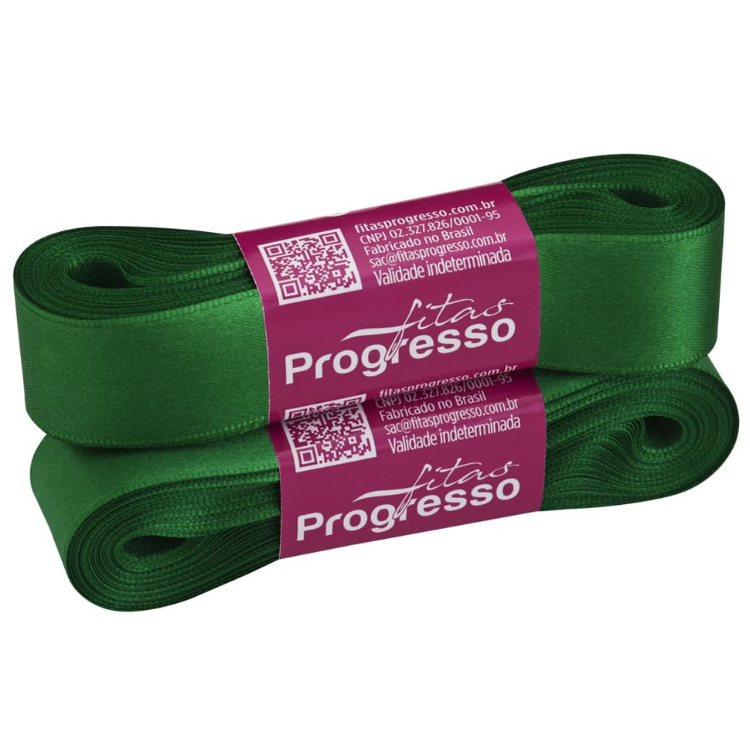 Fita de Cetim Verde Bandeira - 22mm nº510m 217 - 1 unidade - Progresso - Rizzo - Stationery