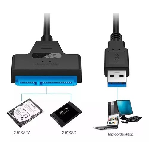 Adaptador Sata Usb 3.0 Ssd Hd Externo Notebook Para Ler Ssd/ Hd Disco Rígido em Oferta na Shopee
